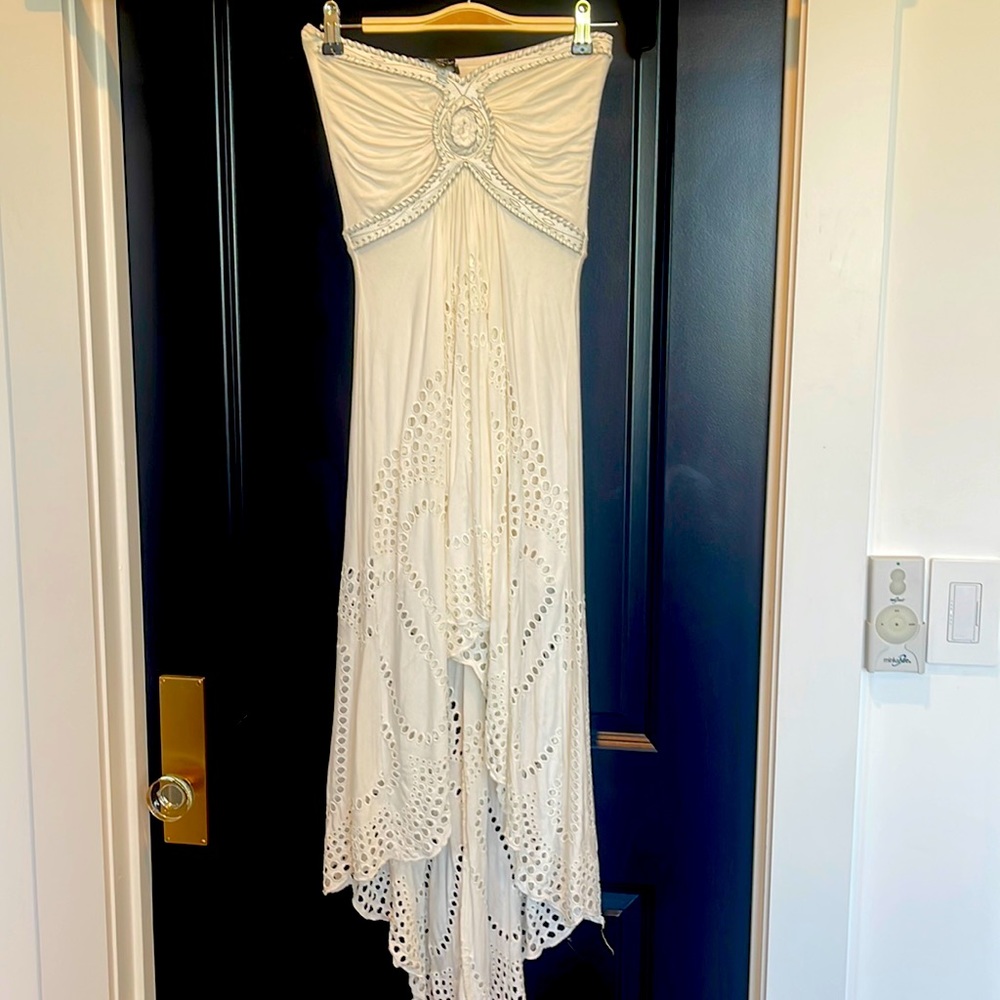 SKY-  white beach summer dress